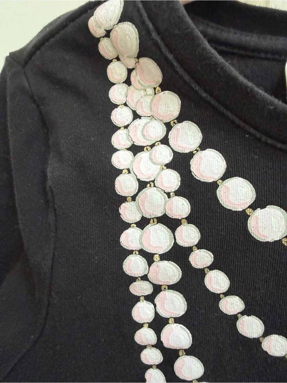 kate spade Girls 4 Y Black Long-Sleeve Dress  Pink Bead Print & Red Bow Accent